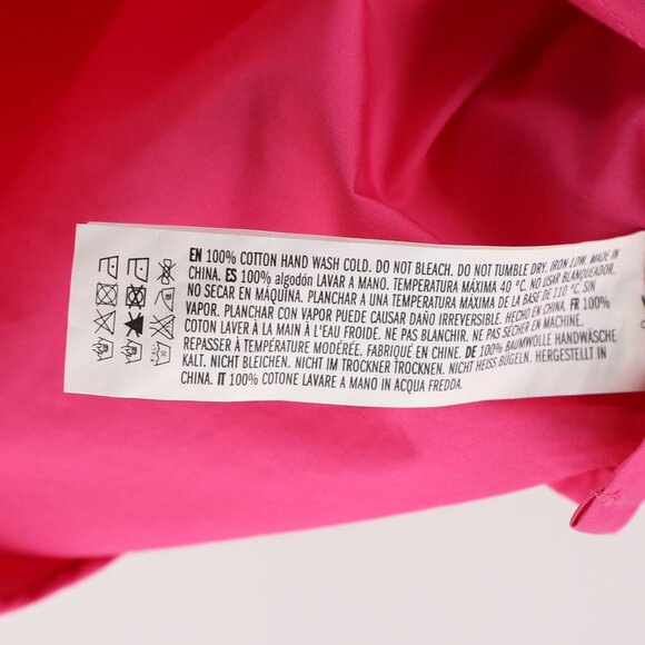 ENGLISH FACTORY Classic Collared Mini Dress Shirt Solid Pink Size S - Picture 8 of 8